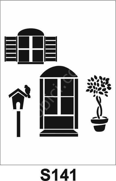 Diğer Karışık Desenler Stencil Şablon (25x25) S-141