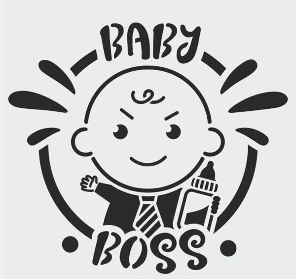 Çocuk Desen Stencil Şablon (25x25) Ç-042