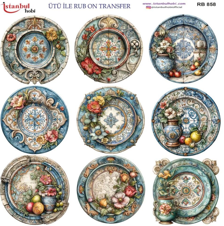 Ütü ile Rub On Transfer Kağıdı 30x30cm RB-858