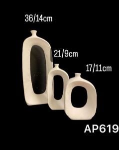 Polyester Dekoratif Vazo Seti 3'lü AP0619