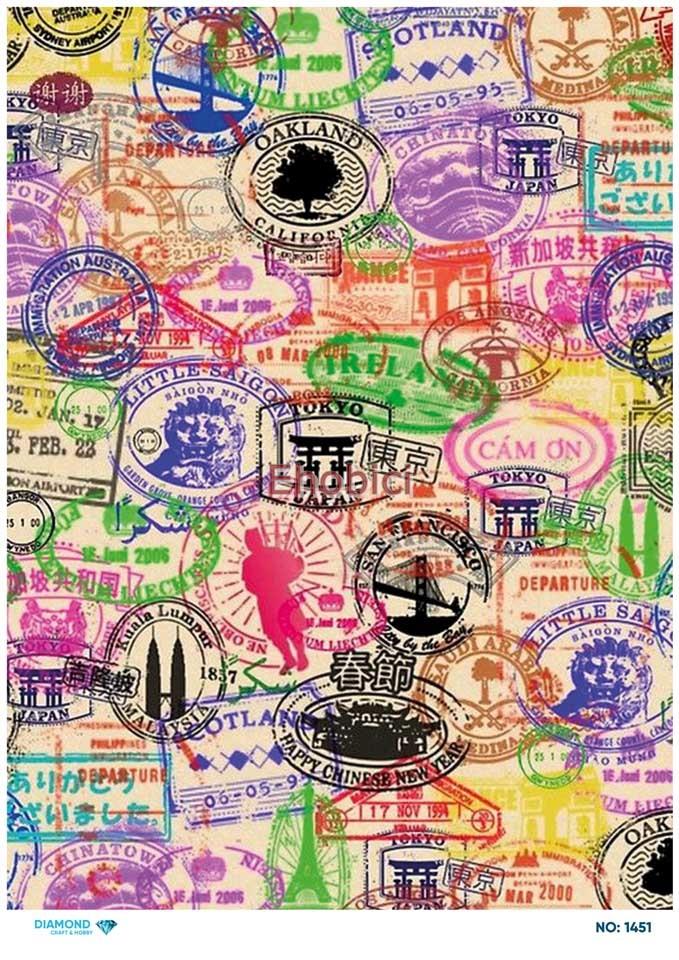 Diamond Pirinç Dekopaj Kağıdı - 1451