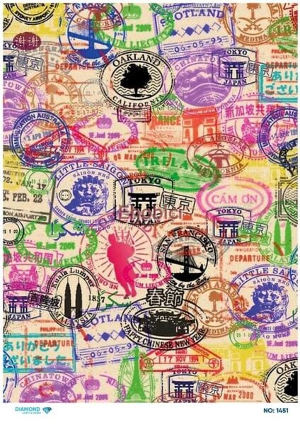 Diamond Pirinç Dekopaj Kağıdı - 1451