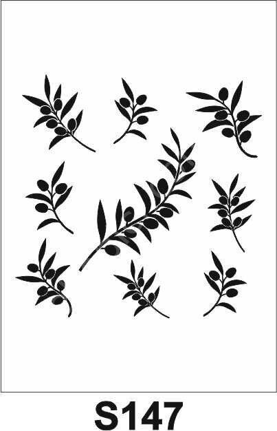 Diğer Karışık Desenler Stencil Şablon (25x25) S-147