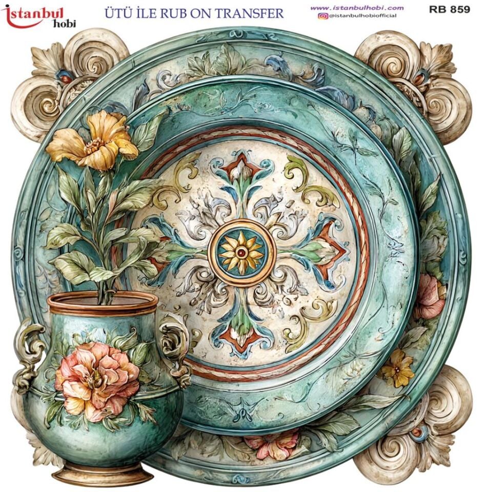 Ütü ile Rub On Transfer Kağıdı 30x30cm RB-859
