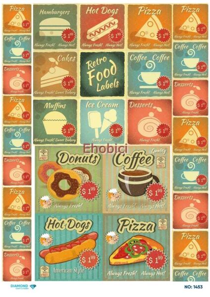 Diamond Pirinç Dekopaj Kağıdı - 1453