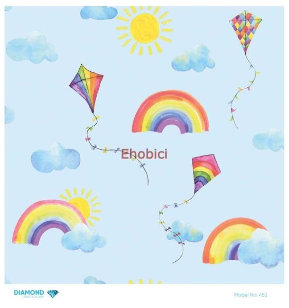 Diamond Pirinç Dekopaj Kağıdı - 453 - 30x30