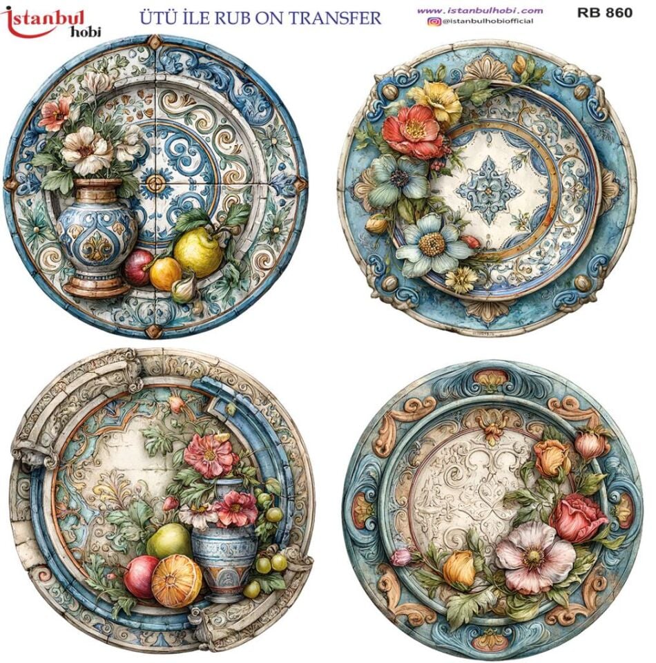 Ütü ile Rub On Transfer Kağıdı 30x30cm RB-860