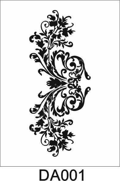 Damask Desen Stencil Şablon (20X40) DA-001