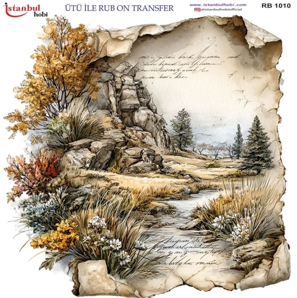 Ütü ile Rub On Transfer Kağıdı 30x30cm RB-1010