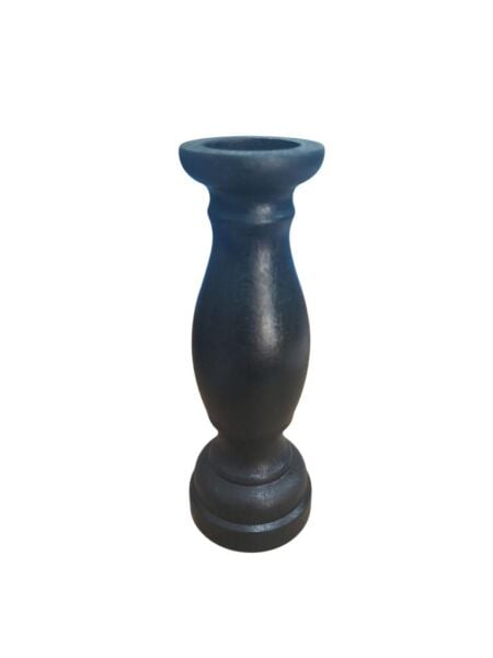 Ahşap Siyah Şamdan 20x7cm