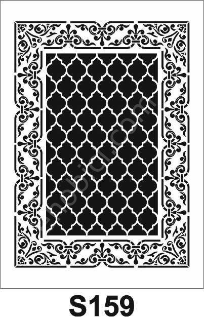 Diğer Karışık Desenler Stencil Şablon (25x35) S-159