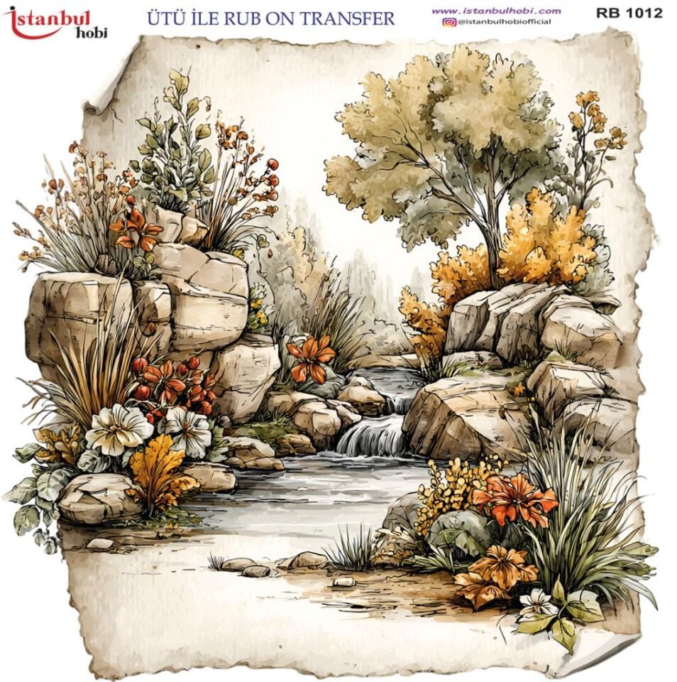 Ütü ile Rub On Transfer Kağıdı 30x30cm RB-1012