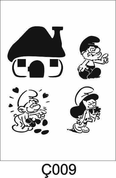 Çocuk Desen Stencil Şablon (30x30) Ç-009