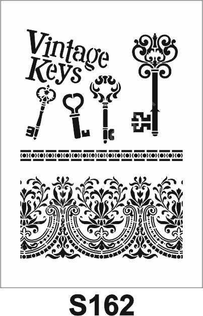 Diğer Karışık Desenler Stencil Şablon (25x35) S-162