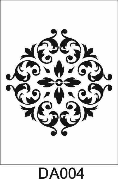 Damask Desen Stencil Şablon (20x20) DA-004