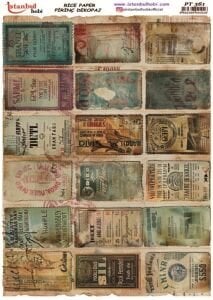 Pirinç Dekopaj Kağıdı 30x42cm PT-361 Yazı Mühür