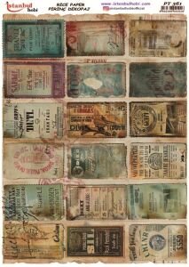 Pirinç Dekopaj Kağıdı 30x42cm PT-361 Yazı Mühür