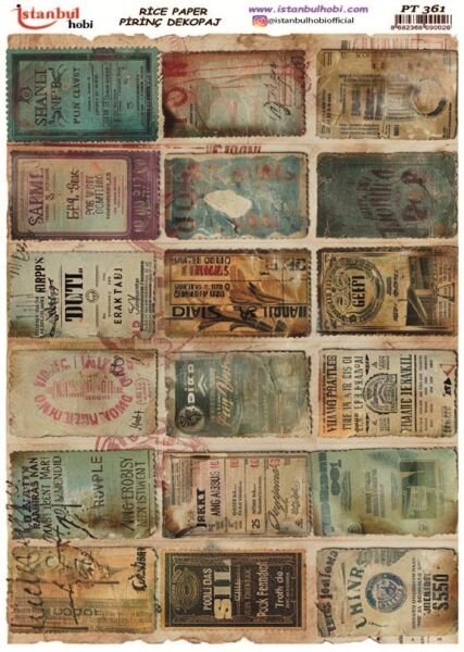 Pirinç Dekopaj Kağıdı 30x42cm PT-361 Yazı Mühür