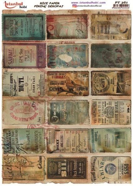 Pirinç Dekopaj Kağıdı 30x42cm PT-361 Yazı Mühür