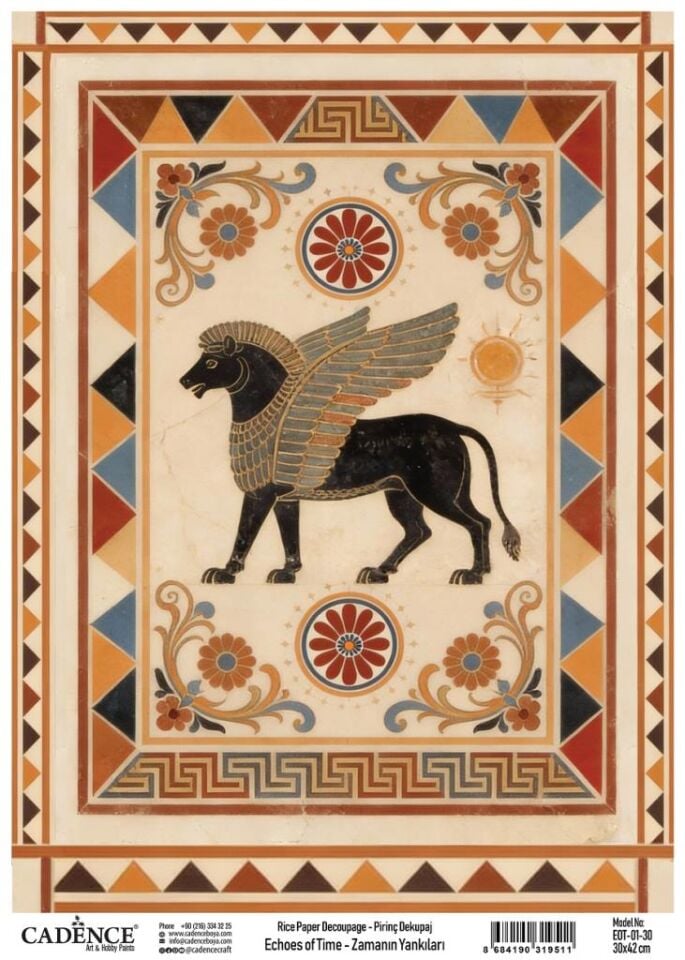 Cadence Pirinç Dekopaj Zamanın Yankıları EOT01 Antik Mısır 30x42cm