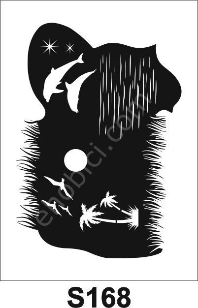Diğer Karışık Desenler Stencil Şablon (21x30) S-168 (KENARSIZ)