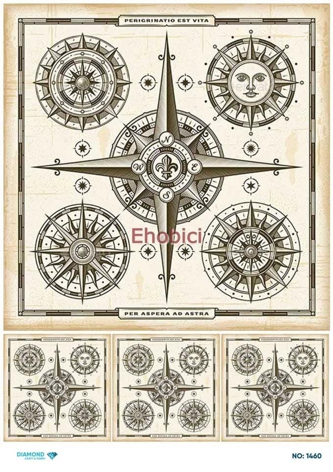 Diamond Pirinç Dekopaj Kağıdı - 1460