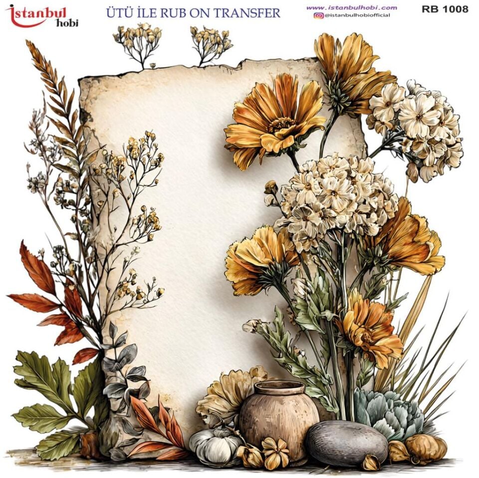 Ütü ile Rub On Transfer Kağıdı 30x30cm RB-1008