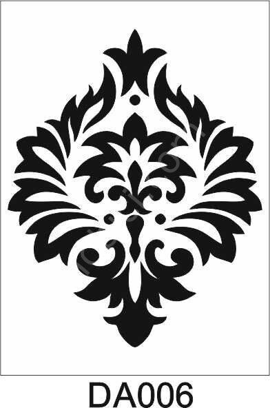 Damask Desen Stencil Şablon (15x20) DA-006