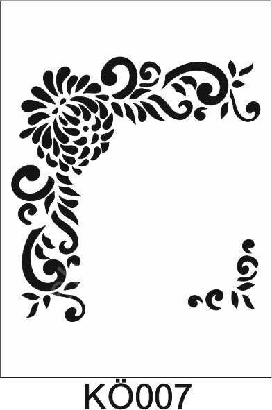 Köşe Desenler Stencil Şablon (25x25) KÖ-007