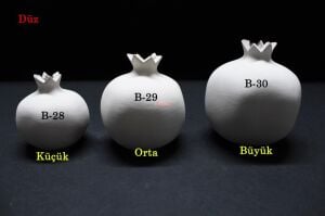 Seramik Büyük Nar 10cm B-30 Düz