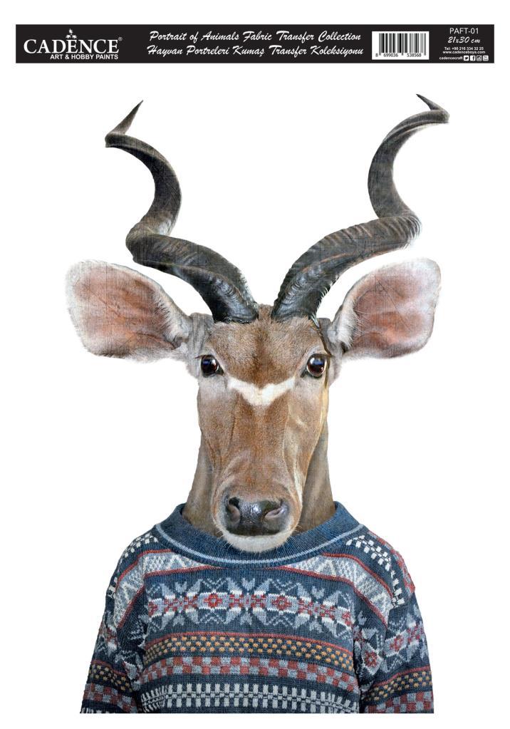 Cadence Kumaş Transfer PAFT-01 Hayvan Portreleri 21x30cm