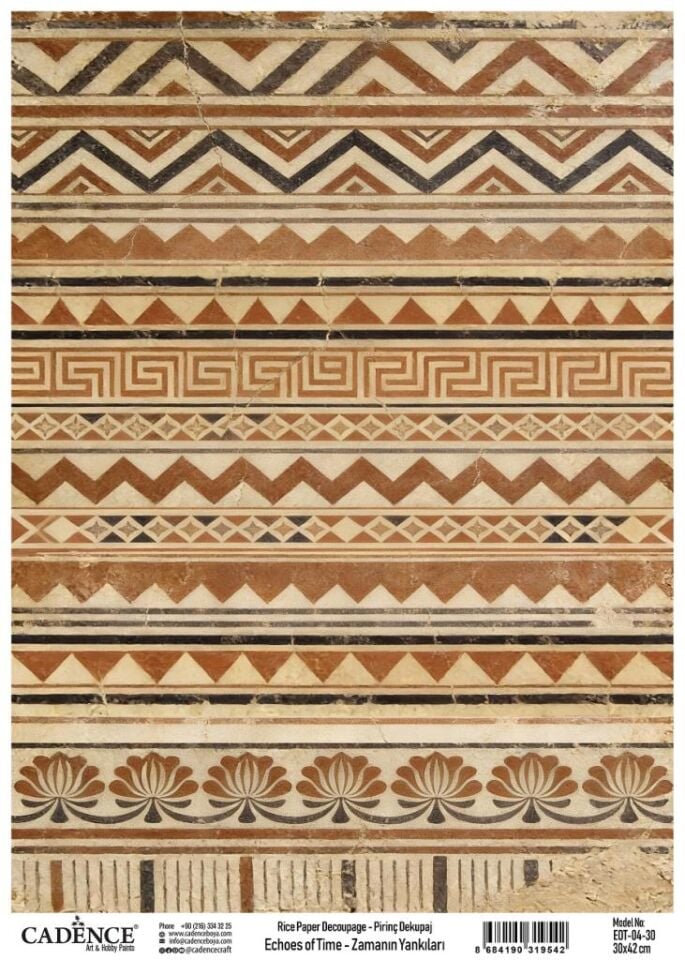 Cadence Pirinç Dekopaj Zamanın Yankıları EOT04 Antik Mısır 30x42cm
