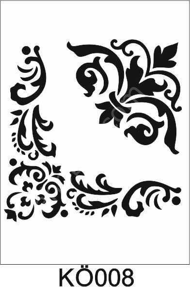 Köşe Desenler Stencil Şablon (25x25) KÖ-008