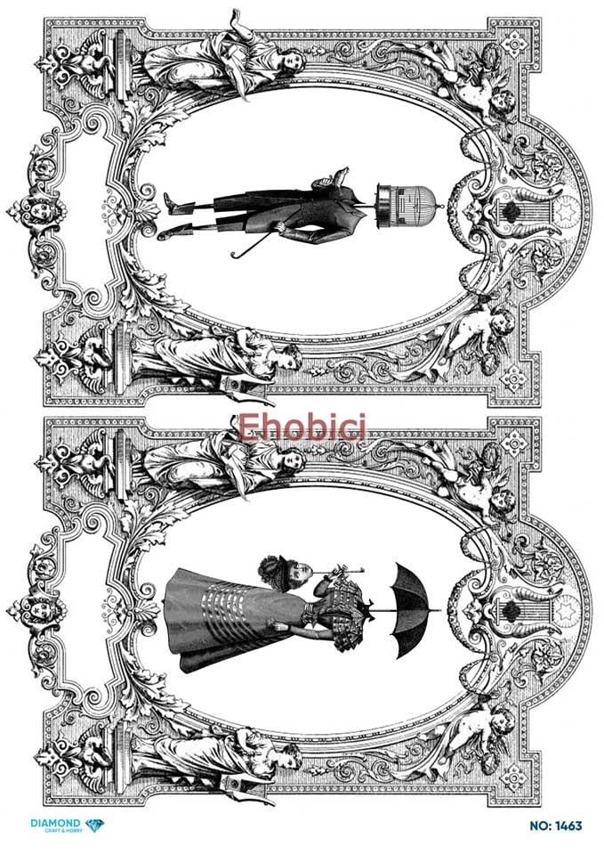 Diamond Pirinç Dekopaj Kağıdı - 1463