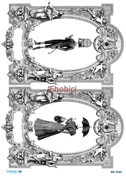 Diamond Pirinç Dekopaj Kağıdı - 1463