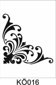 Köşe Desenler Stencil Şablon (25x25) KÖ-016