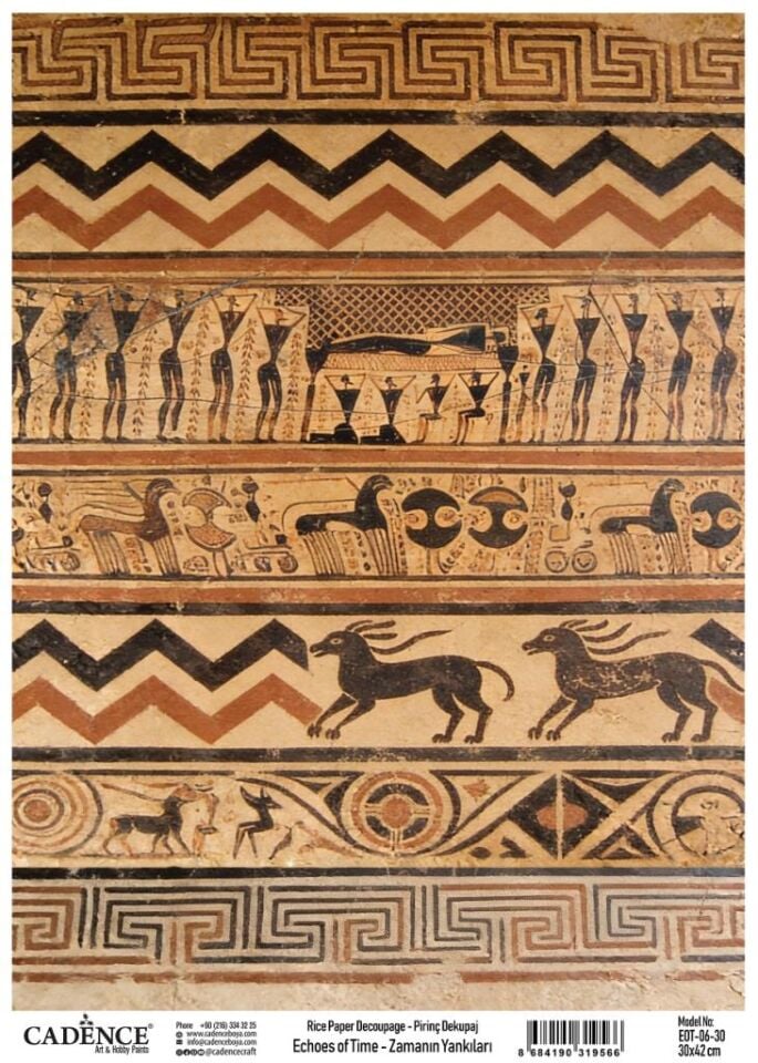 Cadence Pirinç Dekopaj Zamanın Yankıları EOT06 Antik Mısır 30x42cm