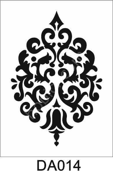 Damask Desen Stencil Şablon (25x35) DA-014