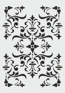Damask Desen Stencil Şablon (25x35) DA-069