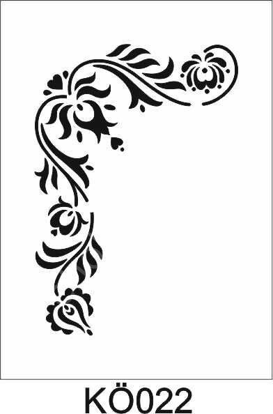 Köşe Desenler Stencil Şablon (21x30) KÖ-022
