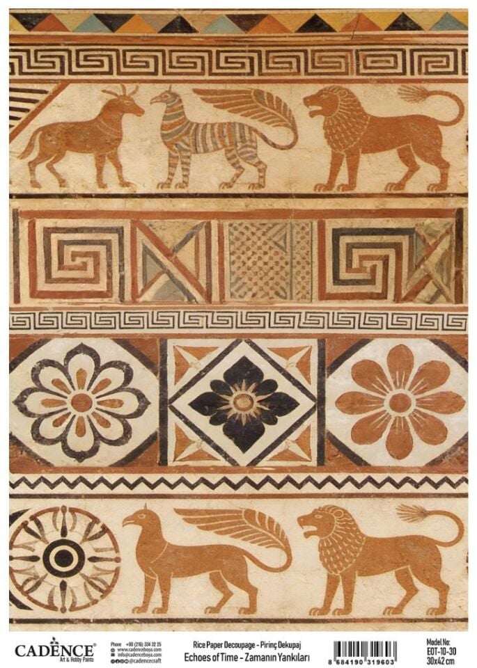 Cadence Pirinç Dekopaj Zamanın Yankıları EOT10 Antik Mısır 30x42cm