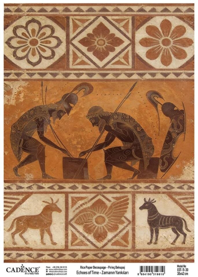 Cadence Pirinç Dekopaj Zamanın Yankıları EOT11 Antik Mısır 30x42cm