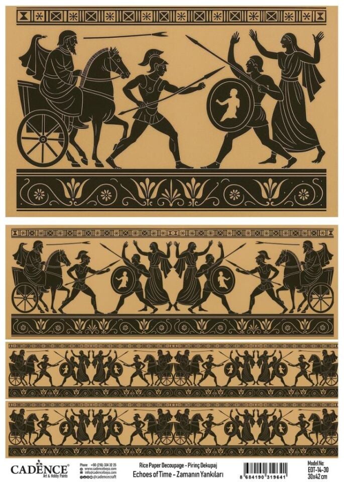 Cadence Pirinç Dekopaj Zamanın Yankıları EOT14 Antik Mısır 30x42cm