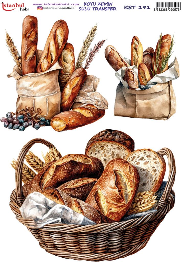 Koyu Zemin Sulu Transfer Kağıdı 25x35cm KST-191