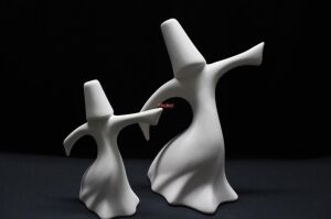 Seramik Soyut Büyük Semazen 26cm B-41