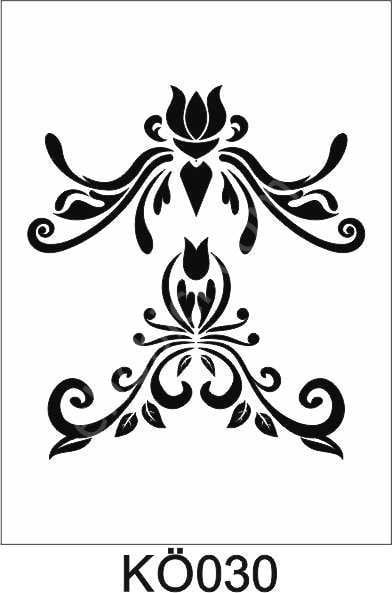 Köşe Desenler Stencil Şablon (25x25) KÖ-030