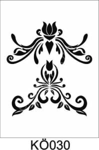 Köşe Desenler Stencil Şablon (25x25) KÖ-030