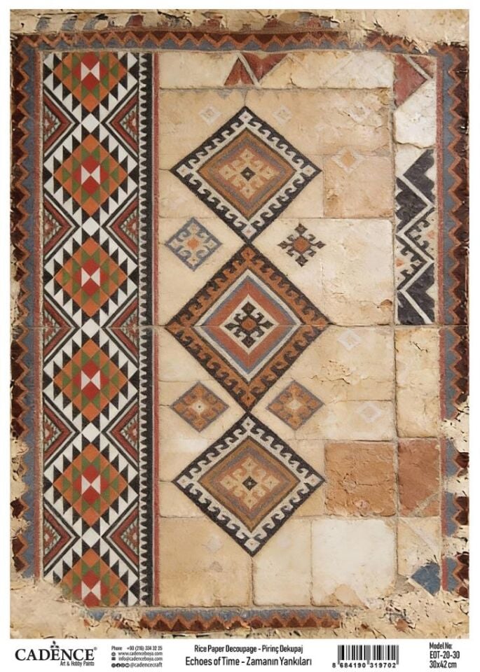 Cadence Pirinç Dekopaj Zamanın Yankıları EOT20 Antik Mısır 30x42cm