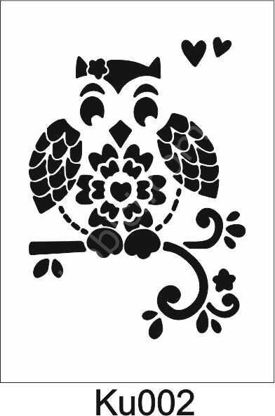 Kuş Temalı Desenler Stencil Şablon (21x30) KU-002
