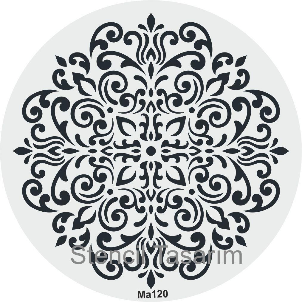 Mandala Duvar Dekor Stencil Şablon (40x40) MA-120